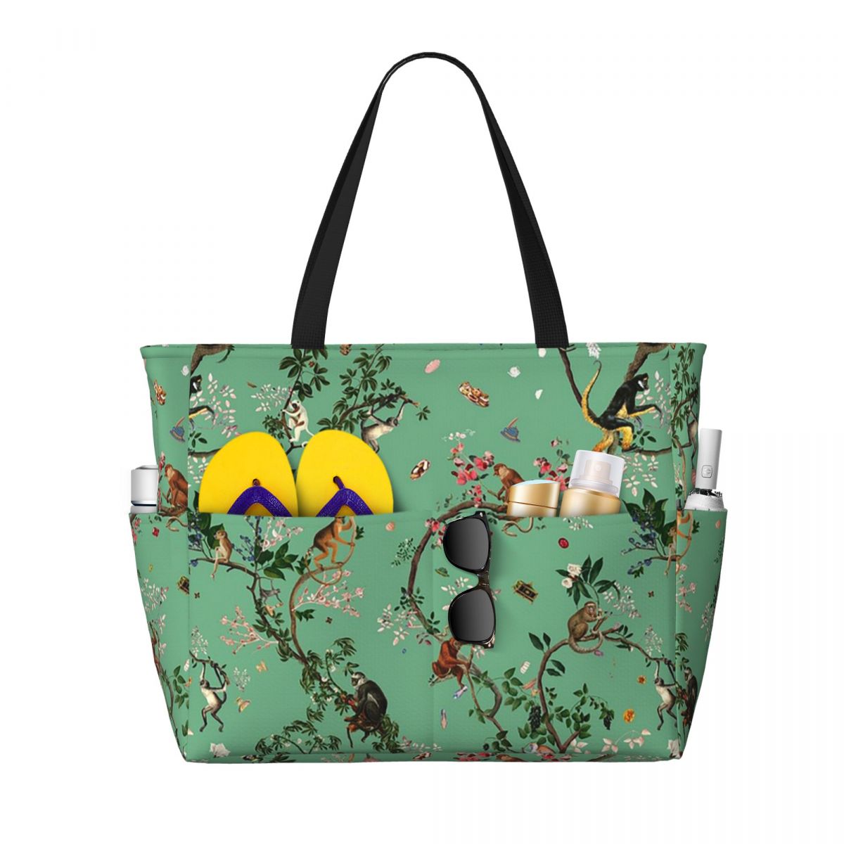 Yoga Fitness World - Bolso de mano Monkey World Green