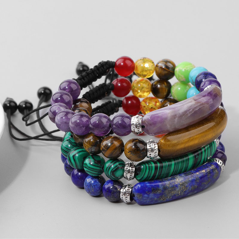 Yoga Fitness Tracker - Pulsera de cuentas de 7 Chakras