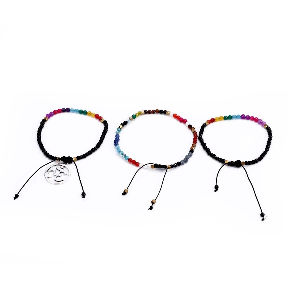 Yoga Fitness Tracker - Pulsera de cuentas de piedra de