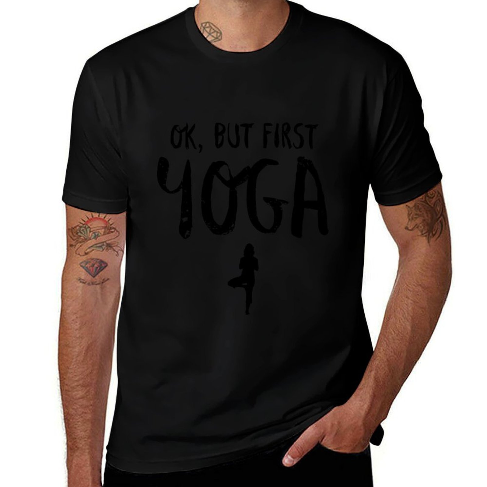 Yoga In Fitness First - Camiseta Ok But First Yoga Funny