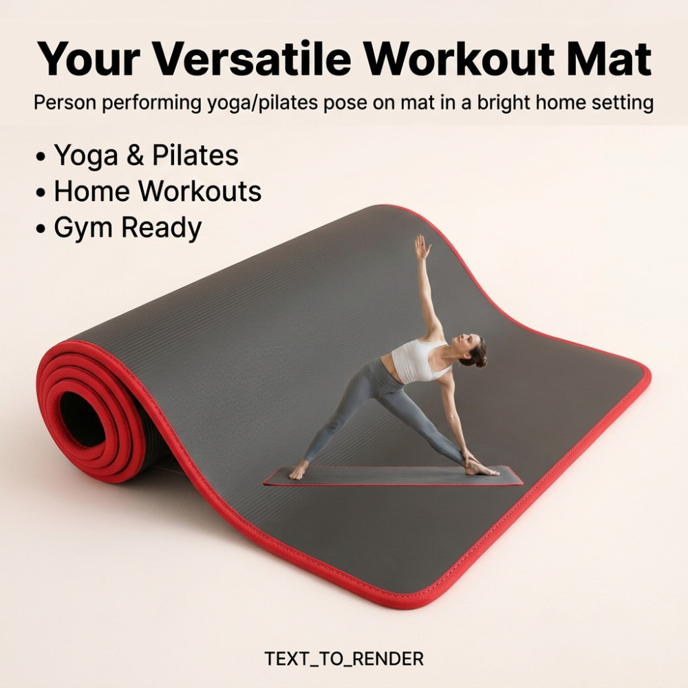 Yoga Fitness World - Colchoneta de yoga extra gruesa de