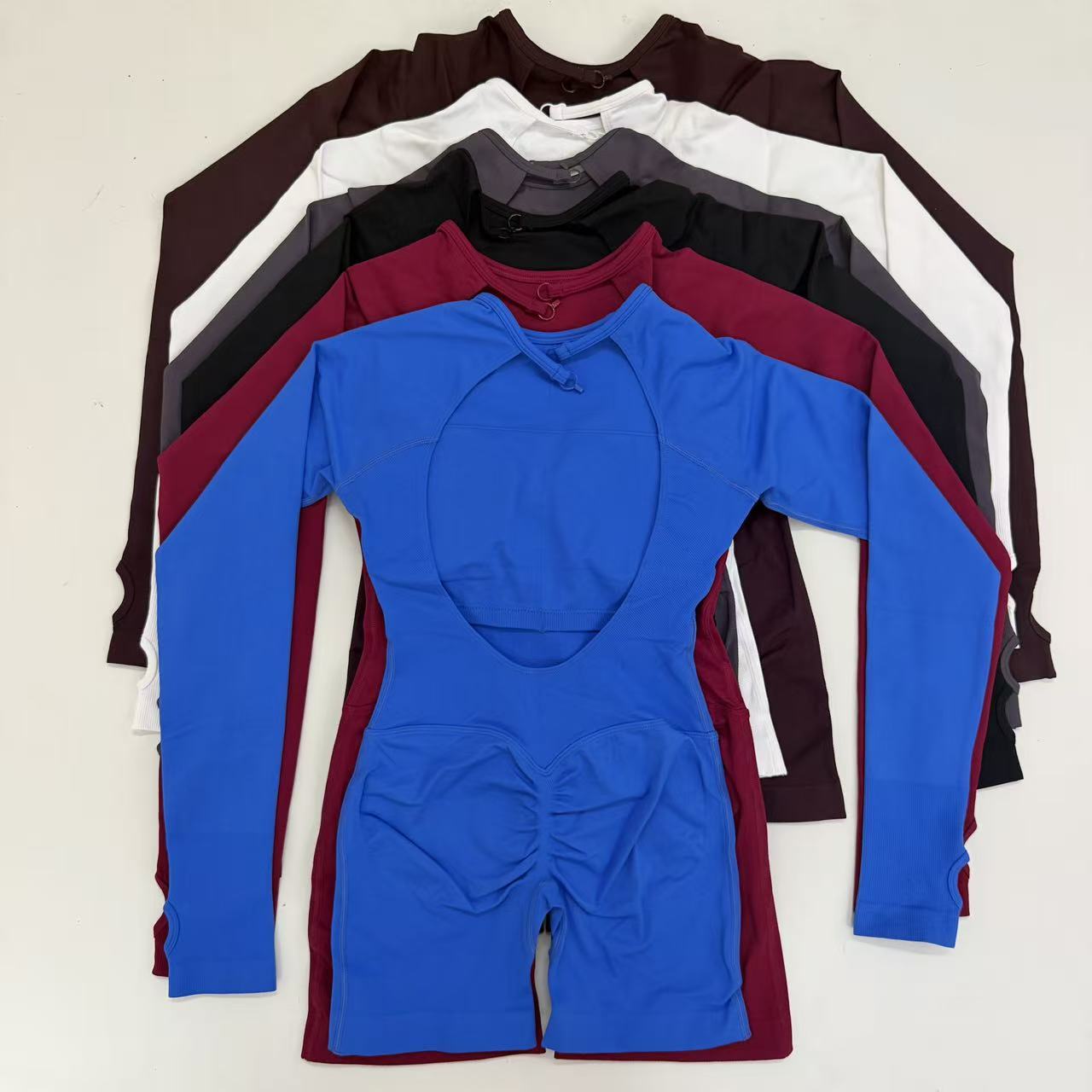 Yoga Fitness Jumpsuit - Du Jia Mono de manga larga