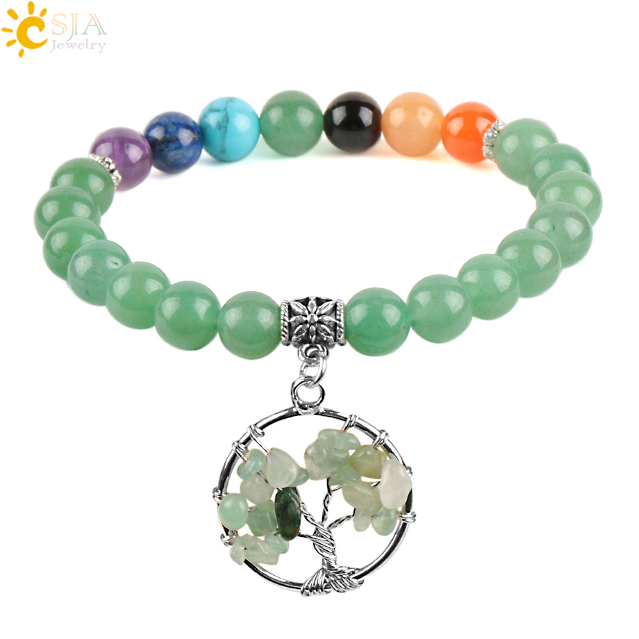 CSJA 7 Chakras piedras natural - Yoga Fitness Tracker reseña y precio