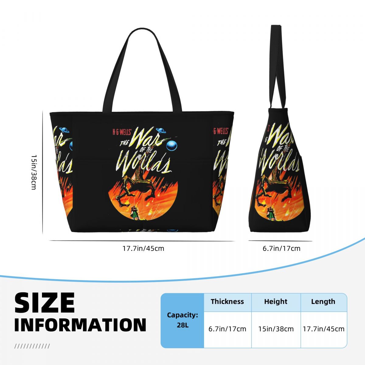 Bolso de playa War Of The Worl - Yoga Fitness World reseña y precio