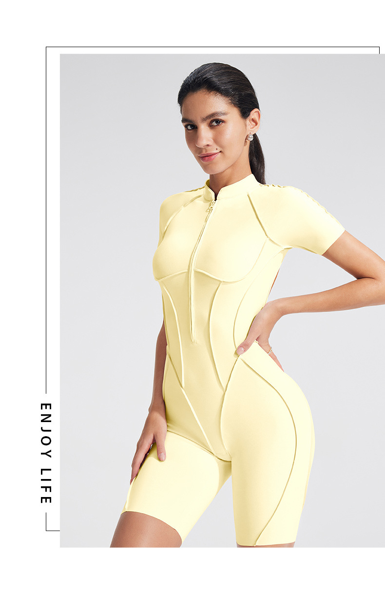 Mono de yoga con espalda descu - Yoga Fitness Jumpsuit reseña y precio