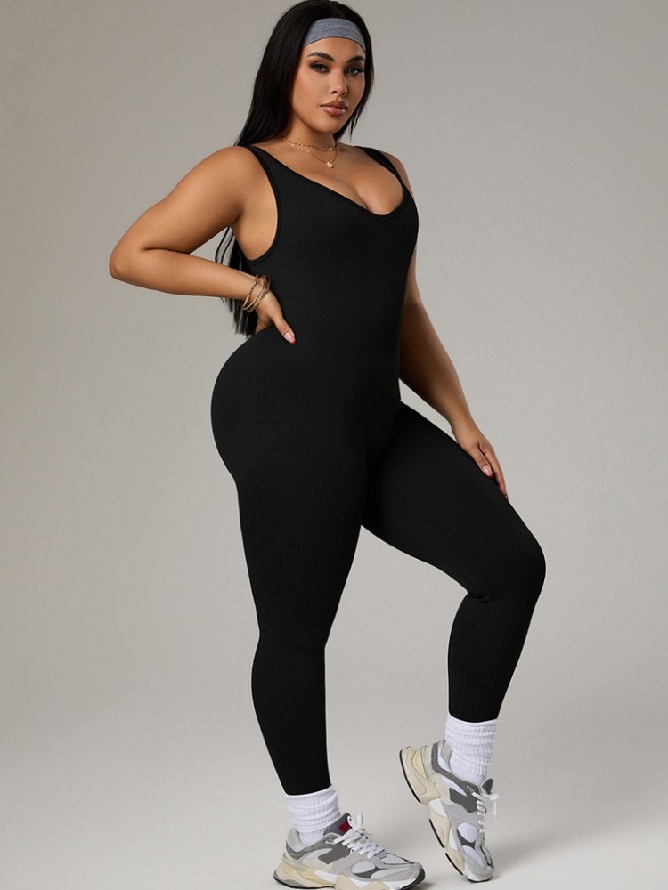 Traje deportivo de talla grand - Yoga Fitness Jumpsuit reseña y precio