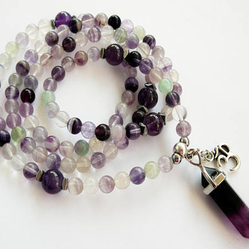Collar de fluorita Mala 108, p - Yoga Fitness Tracker reseña y precio