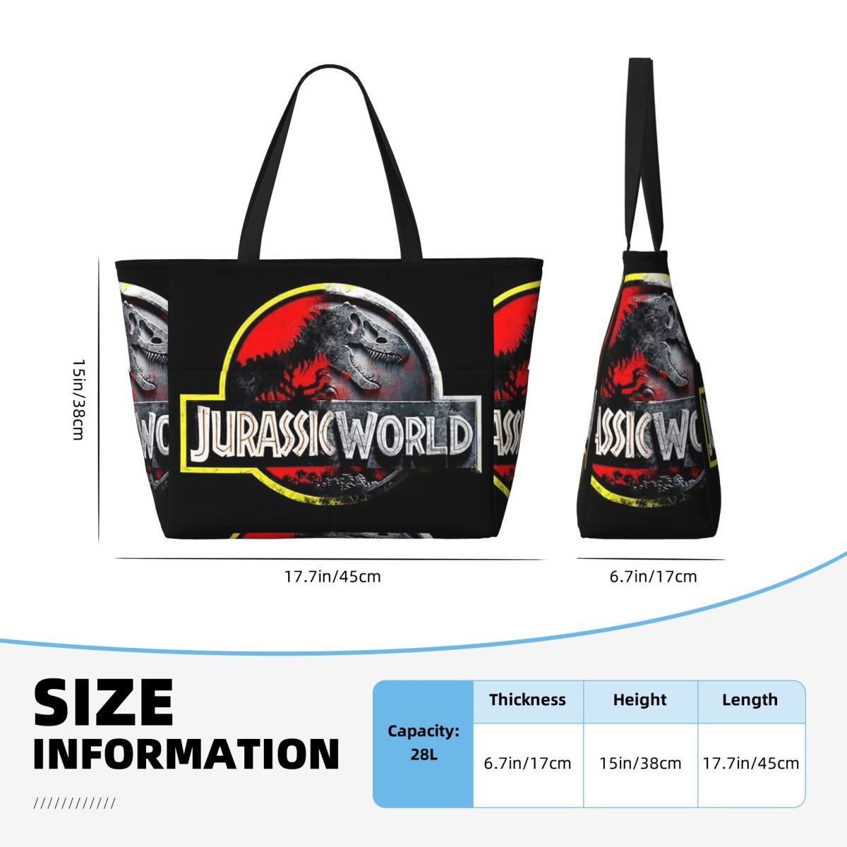 Bolso de playa Jurassic World, - Yoga Fitness World reseña y precio