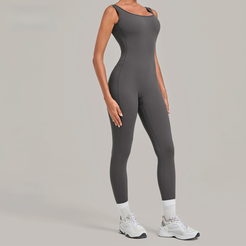 Mono de yoga ajustado con espa - Yoga Fitness Jumpsuit reseña y precio
