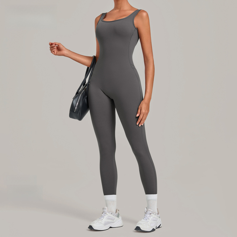 Mono de yoga ajustado con espa - Yoga Fitness Jumpsuit reseña y precio
