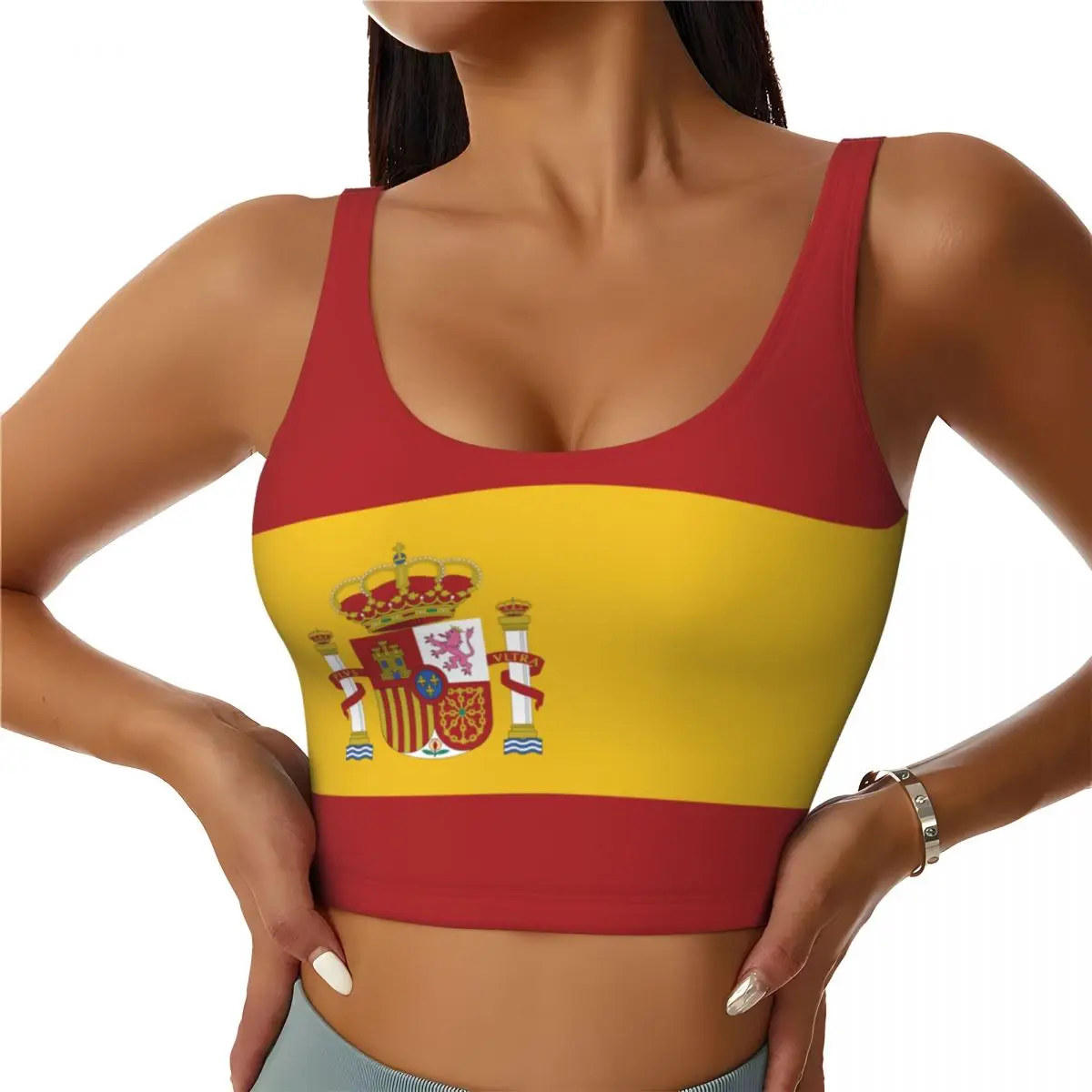 Tops básicos con bandera de Es - Yoga Fitness Women reseña y precio