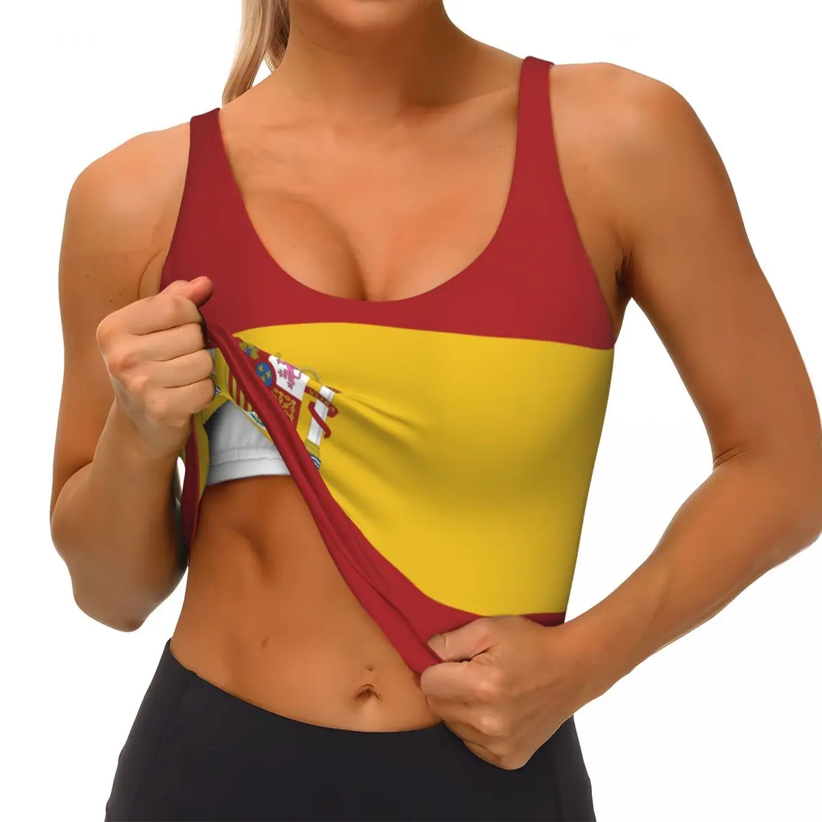 Tops básicos con bandera de Es - Yoga Fitness Women reseña y precio